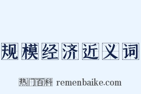 规模经济近义词是什么意思的图片